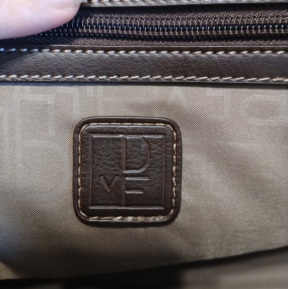 Vintage Diane VonFurstenberg Canvas & Leather Flap Opening Briefcase - Picture 2 of 13